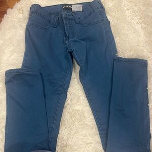 Butter colored stretch jeggings‎